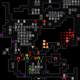 A tile based map on a black background with several sprites including multiple red dragons, cages, and an explosion of fire on the right side of the screen.